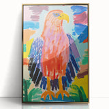 Stretched Canvas Art for Kids – Colorful Eagle Nursery Print
