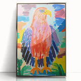Stretched Canvas Art for Kids – Colorful Eagle Nursery Print