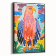 Stretched Canvas Art for Kids – Colorful Eagle Nursery Print