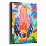 Stretched Canvas Art for Kids – Colorful Eagle Nursery Print