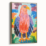 Stretched Canvas Art for Kids – Colorful Eagle Nursery Print