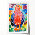Stretched Canvas Art for Kids – Colorful Eagle Nursery Print
