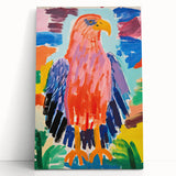Stretched Canvas Art for Kids – Colorful Eagle Nursery Print