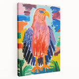 Stretched Canvas Art for Kids – Colorful Eagle Nursery Print