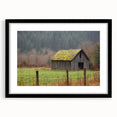 Barn frame with a sleek mat black finish, showcasing a modern, minimalist design perfect for landscape artwork. Ideal for enhancing home decor and gallery displays.