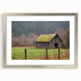 Landscape barn frame showcasing a sleek silver mat, designed for displaying artwork or photographs, viewed from the front with a modern aesthetic. Perfect for enhancing home decor.