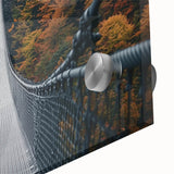 Close-up of a landscape bridge design on acrylic glass, showcasing vibrant colors and intricate details, ideal for modern home decor and art enthusiasts.