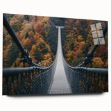 Acrylic glass side view of a landscape bridge design, showcasing vibrant colors and intricate details, perfect for modern home decor or artistic displays.