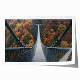 Stunning landscape bridge artwork printed on high-quality canvas, showcasing vibrant colors and intricate details, rolled for easy transport and storage. This eye-catching piece enhances any decor with its artistic representation of nature's beauty.