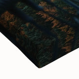 Close-up of a stretched canvas featuring a vibrant landscape bridge design, showcasing rich colors and intricate details, perfect for home decor or art enthusiasts.