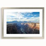 Landscape canyon frame showcasing a stunning silver mat, highlighting intricate details of a natural scene, perfect for enhancing home decor aesthetics.