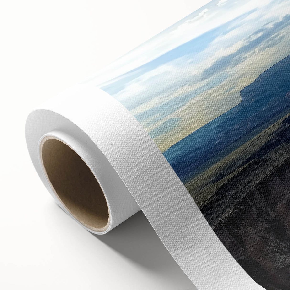 Stunning rolled canvas artwork depicting a vibrant landscape of canyons in rich earthy tones, ideal for enhancing home decor and artistic spaces. Perfect for nature enthusiasts and art lovers alike.
