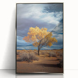 Framed acrylic landscape artwork depicting serene fields in vibrant colors, showcasing a silver frame that enhances its modern aesthetic. Perfect for home décor.