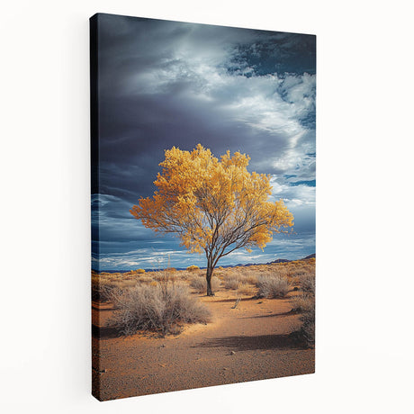 Stretched canvas artwork depicting vibrant fields and rolling landscapes in rich greens and yellows, showcasing a side view perspective for home decor enhancement.