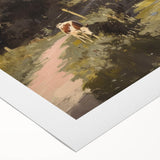 Vibrant rolled canvas showcasing a stunning African landscape design, featuring rich colors and intricate patterns, elegantly packaged in a protective cardboard tube.