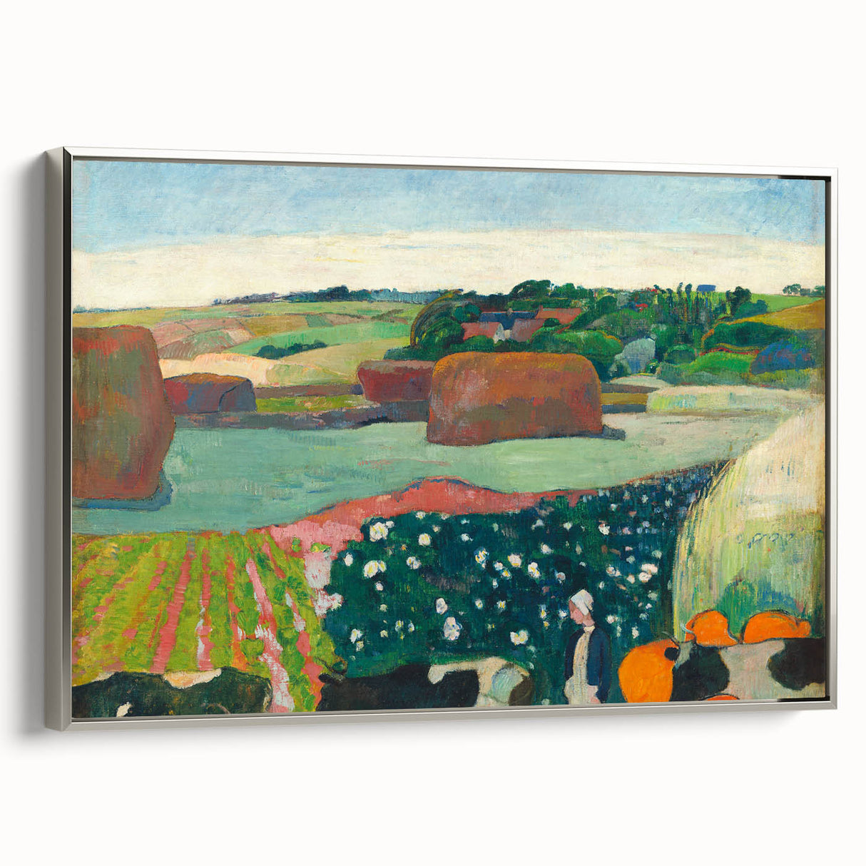 Modern Wall Art Print - Haystacks in Brittany by Gauguin - Pastoral Decor