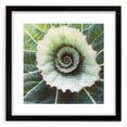 Extra large framed abstract art print featuring textured, colorful leaves, ideal for living room decor.