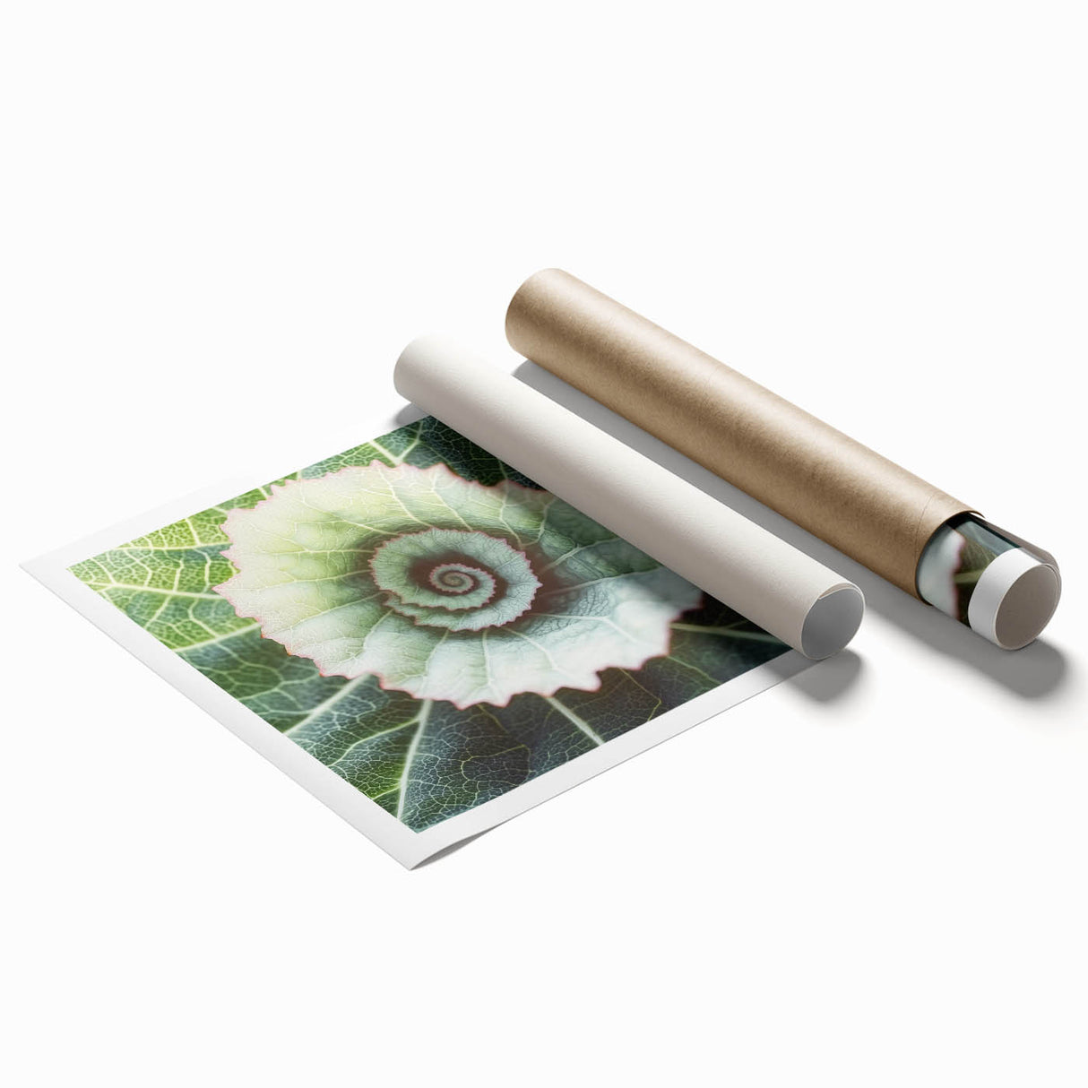 Close-up of green leaves, extra large rolled print, ideal for classy bathroom wall art.
