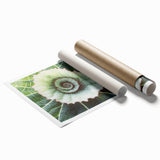 Close-up of green leaves, extra large rolled print, ideal for classy bathroom wall art.