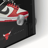 Nike Dunk SB Chicago Pop Art Wall Art – Bold Red, Black, White Canvas