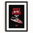 Nike Dunk SB Chicago Pop Art Wall Art – Bold Red, Black, White Canvas