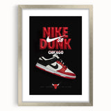 Nike Dunk SB Chicago Pop Art Wall Art – Bold Red, Black, White Canvas