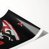 Nike Dunk SB Chicago Pop Art Wall Art – Bold Red, Black, White Canvas