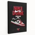 Nike Dunk SB Chicago Pop Art Wall Art – Bold Red, Black, White Canvas