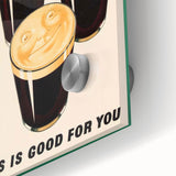 Retro Guinness Smiling Pints Poster - Vintage Bar Wall Art