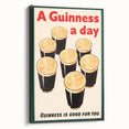 Retro Guinness Smiling Pints Poster - Vintage Bar Wall Art