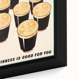 Retro Guinness Smiling Pints Poster - Vintage Bar Wall Art