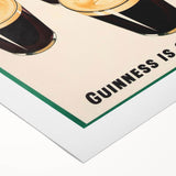 Retro Guinness Smiling Pints Poster - Vintage Bar Wall Art
