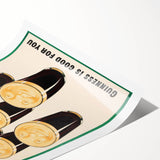 Retro Guinness Smiling Pints Poster - Vintage Bar Wall Art