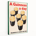 Retro Guinness Smiling Pints Poster - Vintage Bar Wall Art