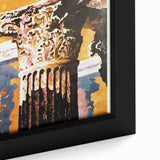 Retro Greece Travel Poster – Vintage Greek Architecture Art