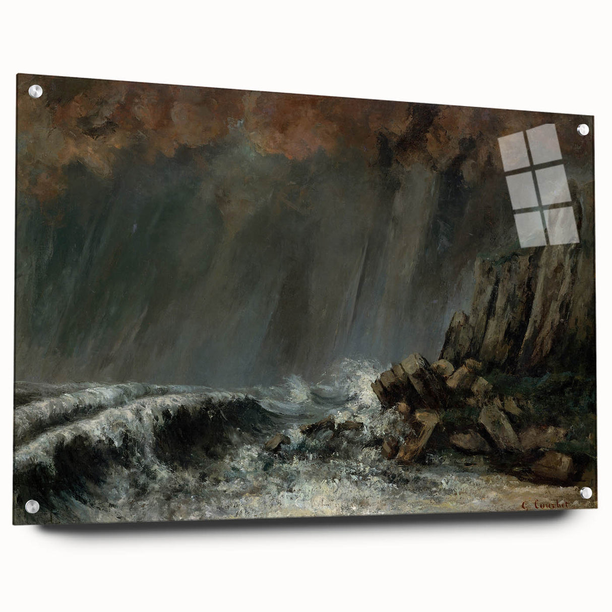 Dramatic Realism Seascape | Marine: The Waterspout by Courbet Print
