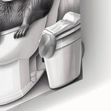 Bathroom Quote Art - Otter Reading Newspaper for Minimalist Decor