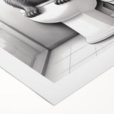 Bathroom Quote Art - Otter Reading Newspaper for Minimalist Decor