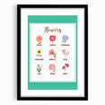 Flowers Chart - Kids Educational Wall Art Botanical Learning Print