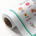 Flowers Chart - Kids Educational Wall Art Botanical Learning Print