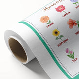 Flowers Chart - Kids Educational Wall Art Botanical Learning Print