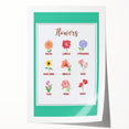 Flowers Chart - Kids Educational Wall Art Botanical Learning Print