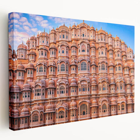 Large canvas print of a vibrant Indian landscape in vivid colors, ideal for kitchen wall art.