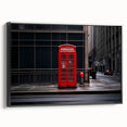 Black and white wall art of London landscape on framed canvas, suitable for bedroom decor.