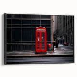 Black and white wall art of London landscape on framed canvas, suitable for bedroom decor.