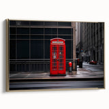 Framed canvas featuring a vintage-style London landscape in black and gold tones, ideal for bedroom wall art.