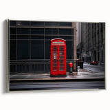Landscape art painting of London featuring colorful art on black framed canvas, ideal for office decor.