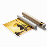 Extra large rolled print of a Parisian streetscape with floral accents in pastel shades, ideal for classy bathroom wall art.