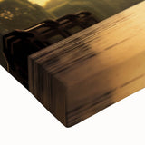 Large art of Paris landscape in black and white on stretched canvas, suitable for bedroom wall decor.