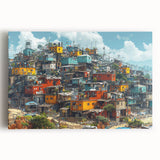 Black and white large canvas print of a Brazilian landscape, ideal for kitchen wall art.